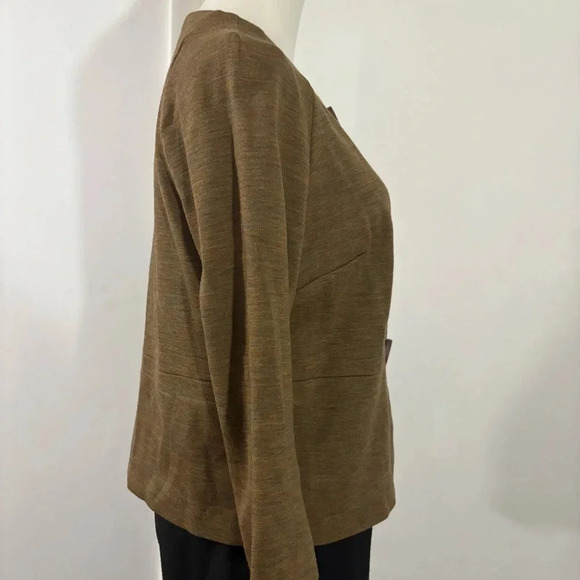 Vintage 100% Wool Women’s Brown Button Cardigan Blouse Size 10 Made In Italy - Picture 9 of 10